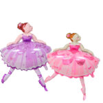 Pink/Purple Ballet Dancing Girl Ballerina Foil Balloon