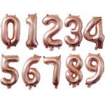 30" Rose Gold Foil Number Balloons