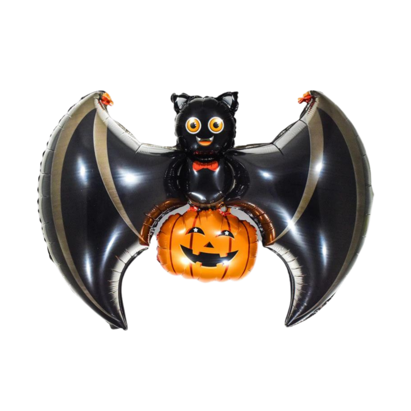 Happy Halloween Bat with Pumpkin