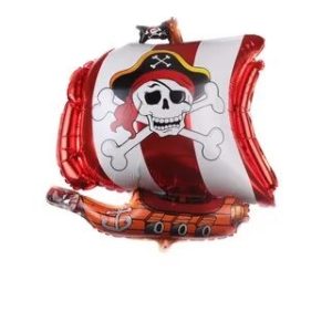 Happy Halloween Ship Captain Skull Foil Balloon