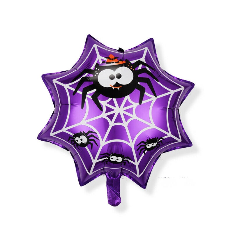 s-l1600 (16) Happy Halloween Spider Web Foil Balloons