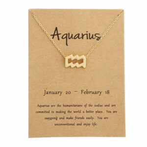Aquarius Pendant Necklace Chain Set