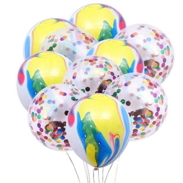 Marble and Confetti Balloons