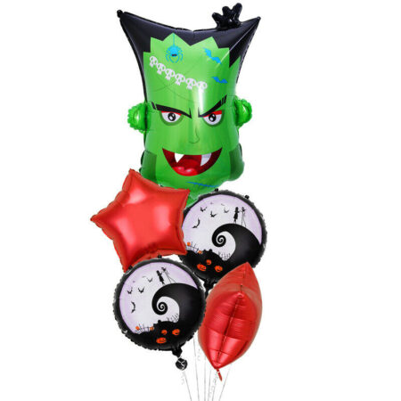 Happy Halloween Monster Head Foil Balloons