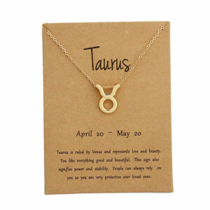 Taurus Pendant Necklace Chain Set