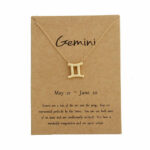 Gemini Pendant Necklace Chain Set