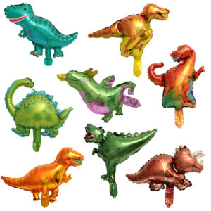 Dinosaur Foil Balloons, Dinosaur Balloons, Dino Theme Party Balloons