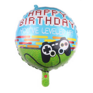 Happy Birthday Balloons, Leveled Up Foil Balloons, Kids Party Balloons