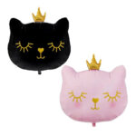 Cat Balloons, Cute Cat Foil Balloons, Closed Eyes Cat Balloons, Cute Balloons, Girls Balloons