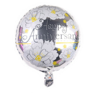 Happy Anniversary Balloons, Foil Balloons, Anniversary Decoration