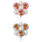 Teddy Bear Balloons, 1st Birthday Balloons, Pink and Blue Balloons