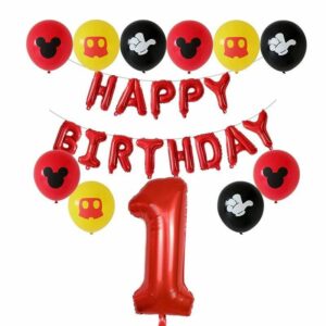 Mickey Mouse 1st Happy Birthday Balloons