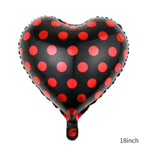 Black Heart Red Polka Dot